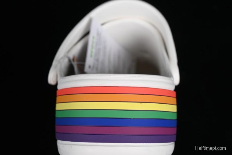 Crocs Crocband Platform Rainbow Comfortable Thick-Soled Clogs - B.D4