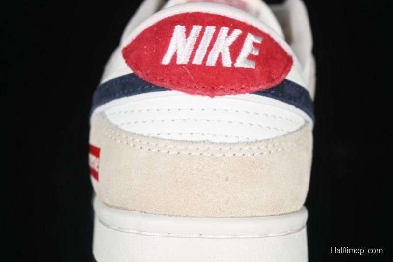 Nike SB Dunk Low Supreme Collaboration - Cream Coffee Anniversary High-End Custom Low-Top Casual Skate Shoes - AG3702-850
