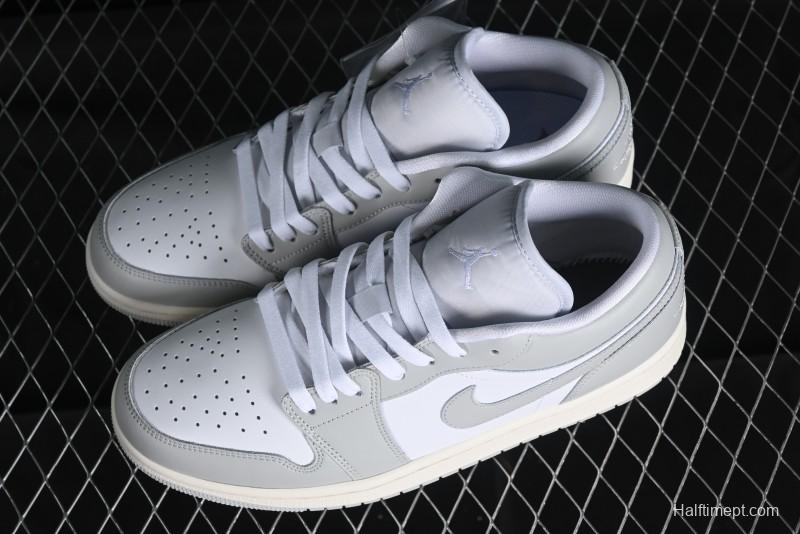 Nike Air Jordan 1 Low AJ1 White Grey Low-Top Lifestyle Basketball Shoes - DC0774-103