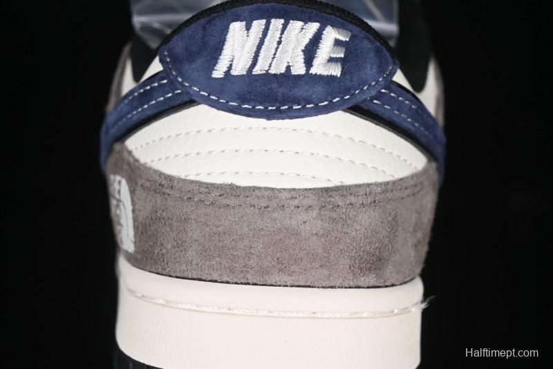 Nike SB Dunk Low The North Face Collaboration - Mysterious Grey Anniversary Edition Customized Low-Top Casual Skate Shoes - XS1086-006