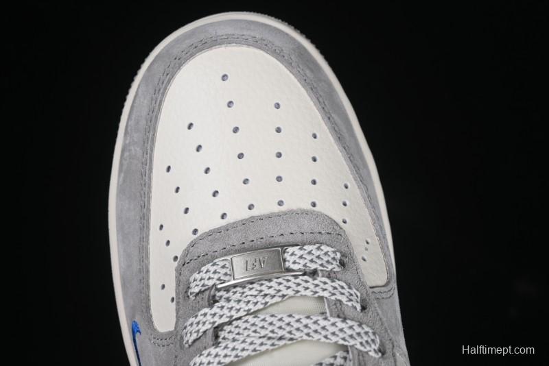 Nike Air Force 1 '07 Low The North Face Collaboration Grey Blue Swoosh Casual Shoes - XZ6188-745