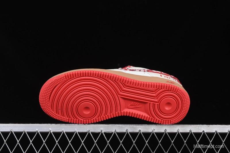 Nike Air Force 1 '07 Low Dior Collaboration Beige Floral Low-Top Casual Sneakers - KK1988-049