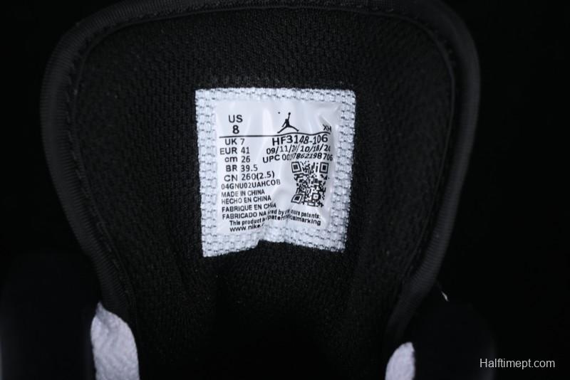 Nike Air Jordan 1 Low Retro Casual Sneakers with Black Swoosh - HF3148-106