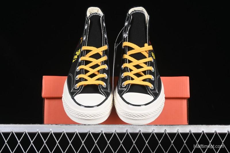 Converse Chuck 1970s High-Top Casual Canvas Sneakers with Classic Graffiti Limited Edition Three-Star Logo - 162050C