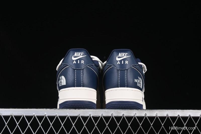 Nike Air Force 1 '07 Low The North Face Collaboration Beige Blue Patchwork Drawstring Casual Shoes - SJ1198-107