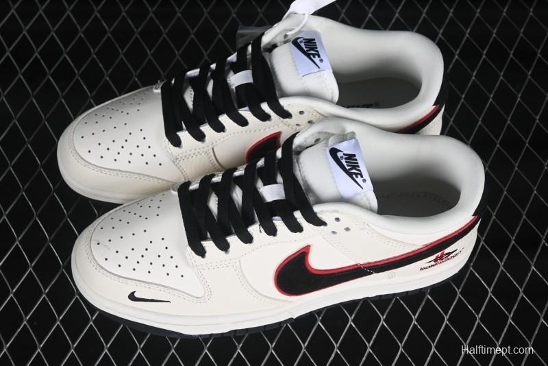 Nike SB Dunk Low Balenciaga Collaboration Off-White Black Hook Anniversary High-End Custom Low-Top Casual Skate Shoes - LW1818-110
