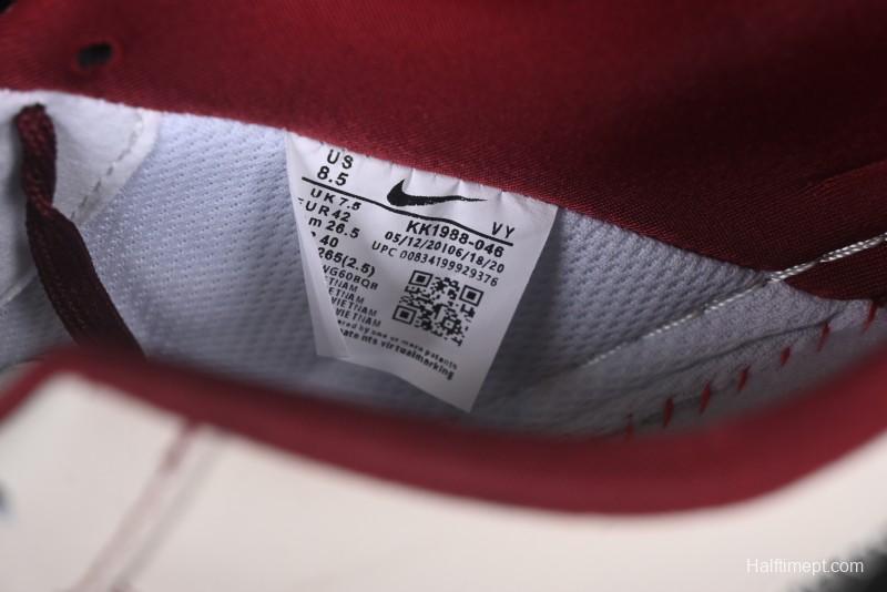 Nike Air Force 1 '07 Low Dior Collaboration Burgundy Low-Top Casual Sneakers - KK1988-046