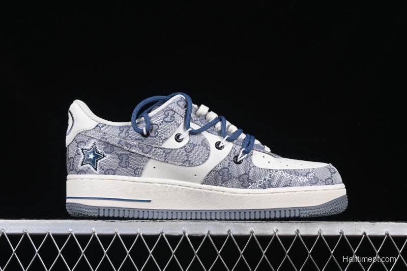 Nike Air Force 1 '07 Low Blue Star Casual Sneakers - BD0077-222