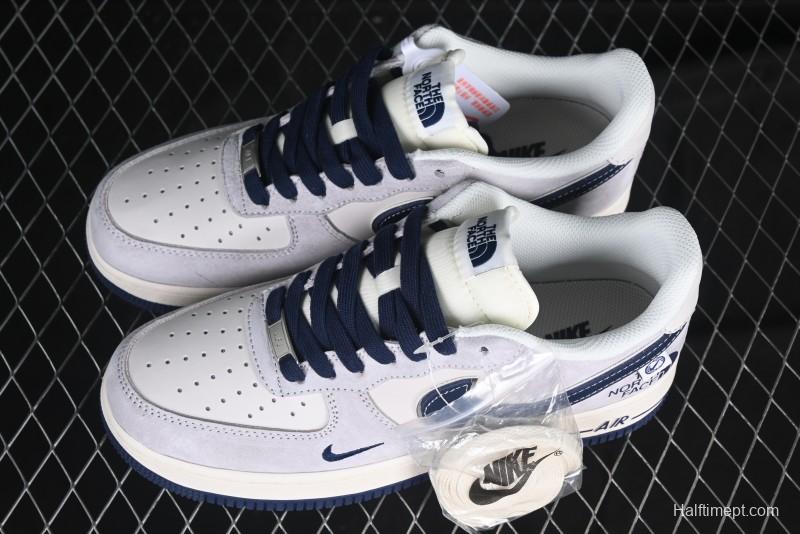 Nike Air Force 1 '07 Low The North Face Collaboration Blue Swoosh Logo Casual Sneakers - XZ6188-913