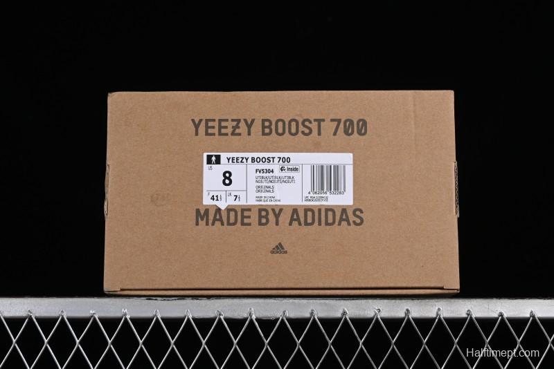 Adidas Yeezy Boost 700 V2 Utility Black Running Shoes with 3M Reflective Details - FV5304