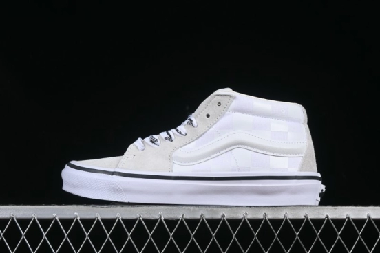 Vans HommeGirls x Sk8-Mid Fashion Casual Mid-Top Suede Skate Shoes with Bold Side Stripes - VN000NBN2VZ