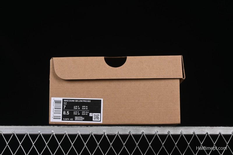 Nike SB Dunk Low Pro ISO University Blue Low-Top Skate Shoes - FJ1674-401