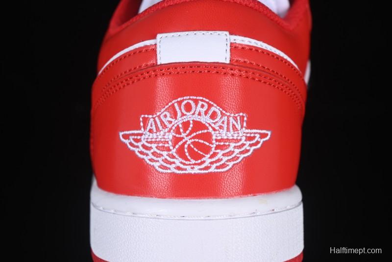 Nike Air Jordan 1 Low AJ1 White Red Casual Sneakers - 553558-166