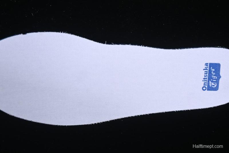 Onitsuka Tiger Vintage Runner Sneakers - White/Grey with Blue & Red Accents