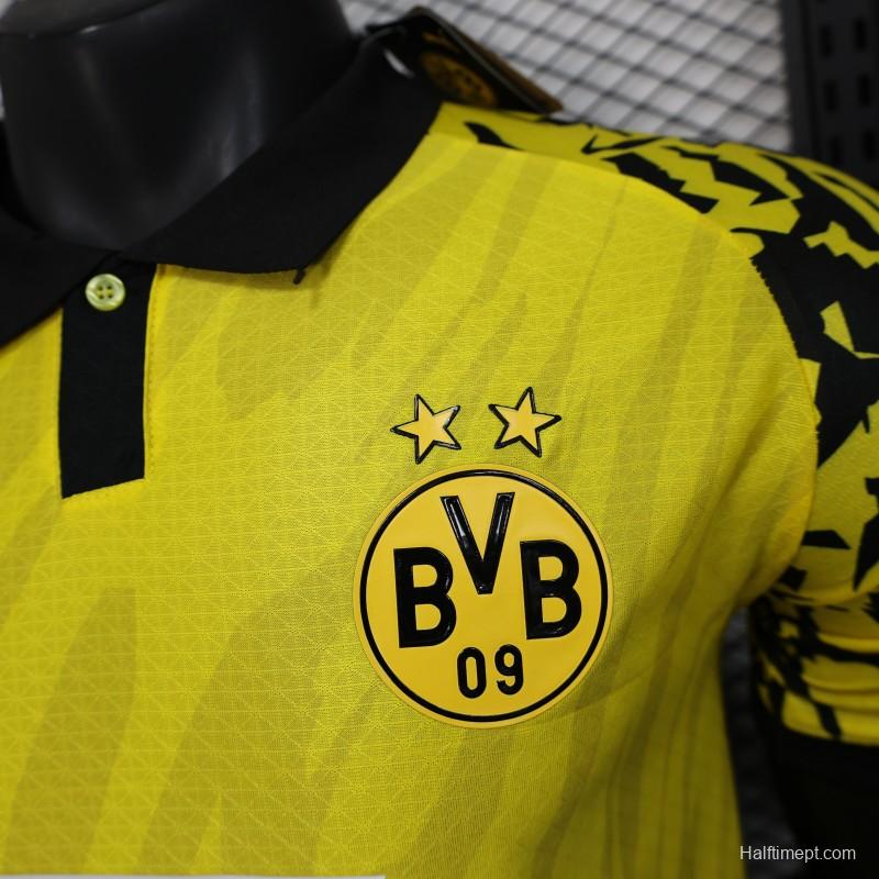 Player Version 25/26 Borussia Dortmund Yellow with Black Pattern Jersey
