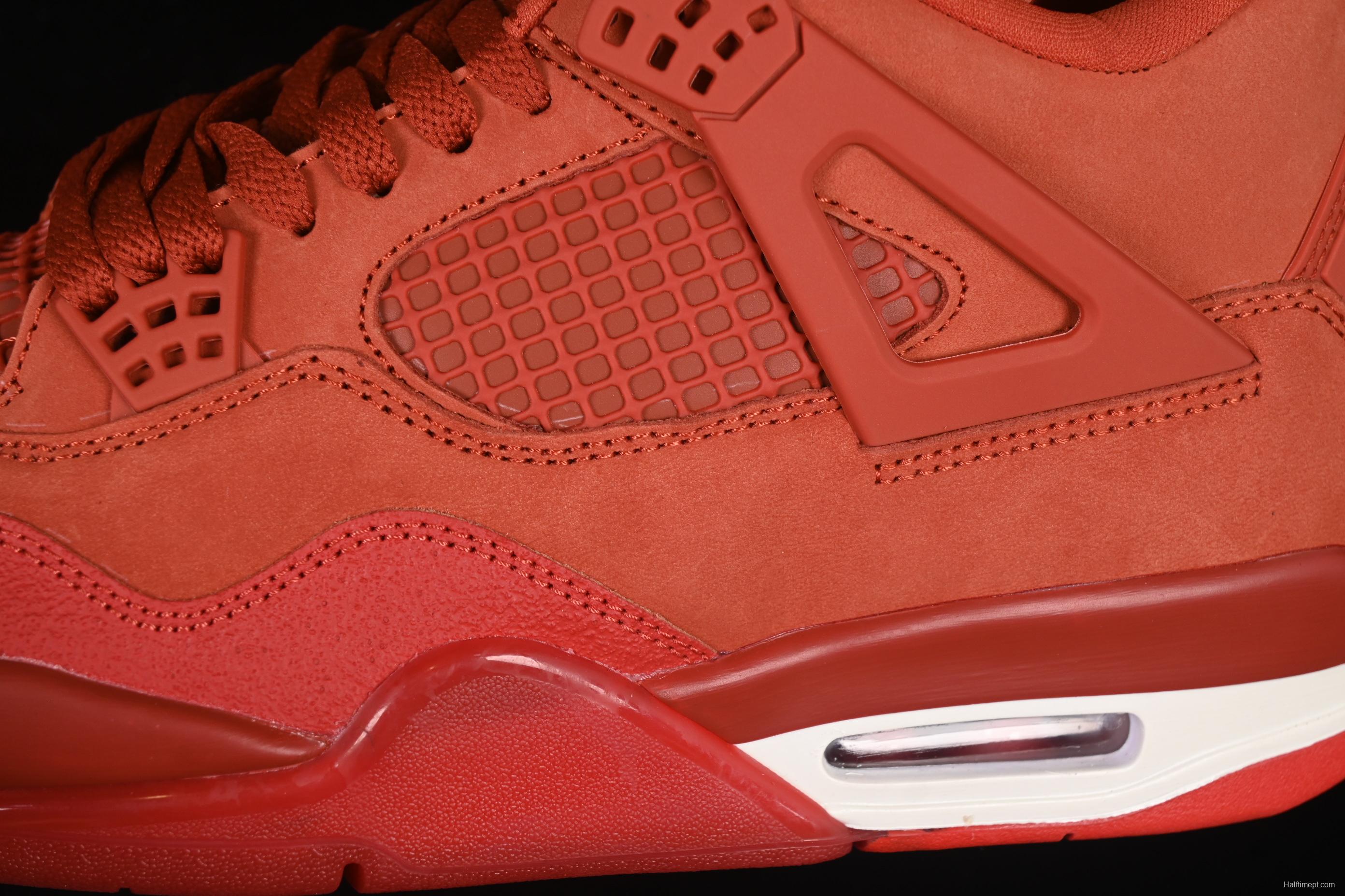 Nike Nigel Sylvester x Air Jordan 4 Retro OG "Brick By Brick" High-Top Sneakers with Suede and Leather Details - HF4340-800