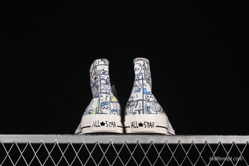 Converse Chiikawa x Converse All Star CM Hi Usagi Emoji Collaboration High Top Casual Sneakers - 1SE426