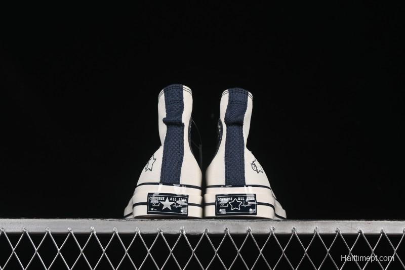 Converse Chuck Taylor All Star 1970s High Top Canvas Sneakers with Noritake Hand-Drawn Elements - A15787C