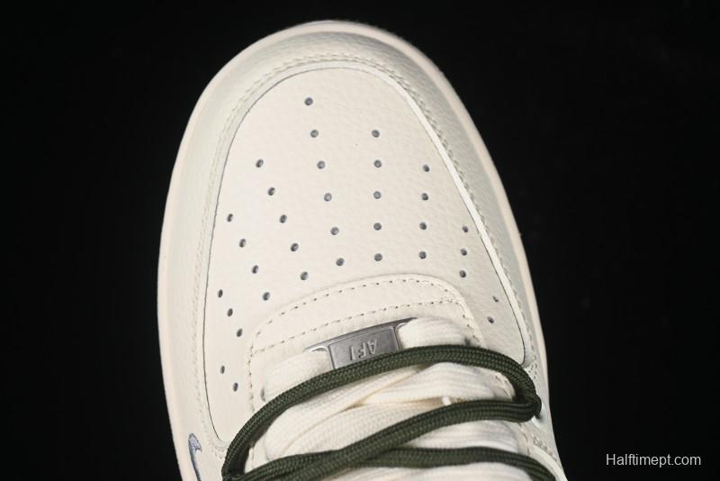 Nike Air Force 1'07 Low Supreme Collaboration Dual-Tone Grey Green Lace-Up Casual Sneakers - DM6868-070