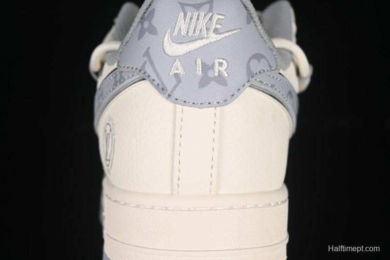 Nike Air Force 1'07 Low LV Collaboration Grey Print Drawstring Casual Sneakers - DM6868-062