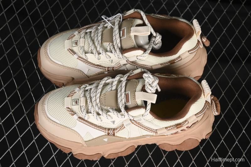 Fila Heritage Fluid Cat Paw 5.0 Retro Dad Shoes with Lace-Up Design - F12W442115FAS