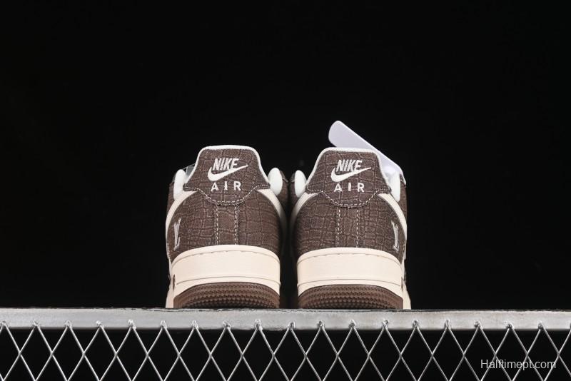 Nike Air Force 1 '07 Low LV Collaboration Beige Grid Casual Sneakers - XS1958-552