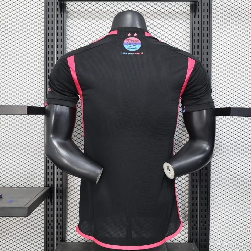 Player Version 2025 Algeria Black with Colorful Gradient Accents Jersey