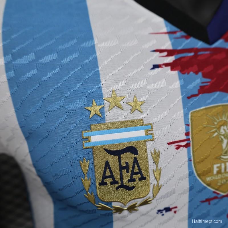 Player Version 25/26 Barcelona x Argentina Combined Messi Jersey