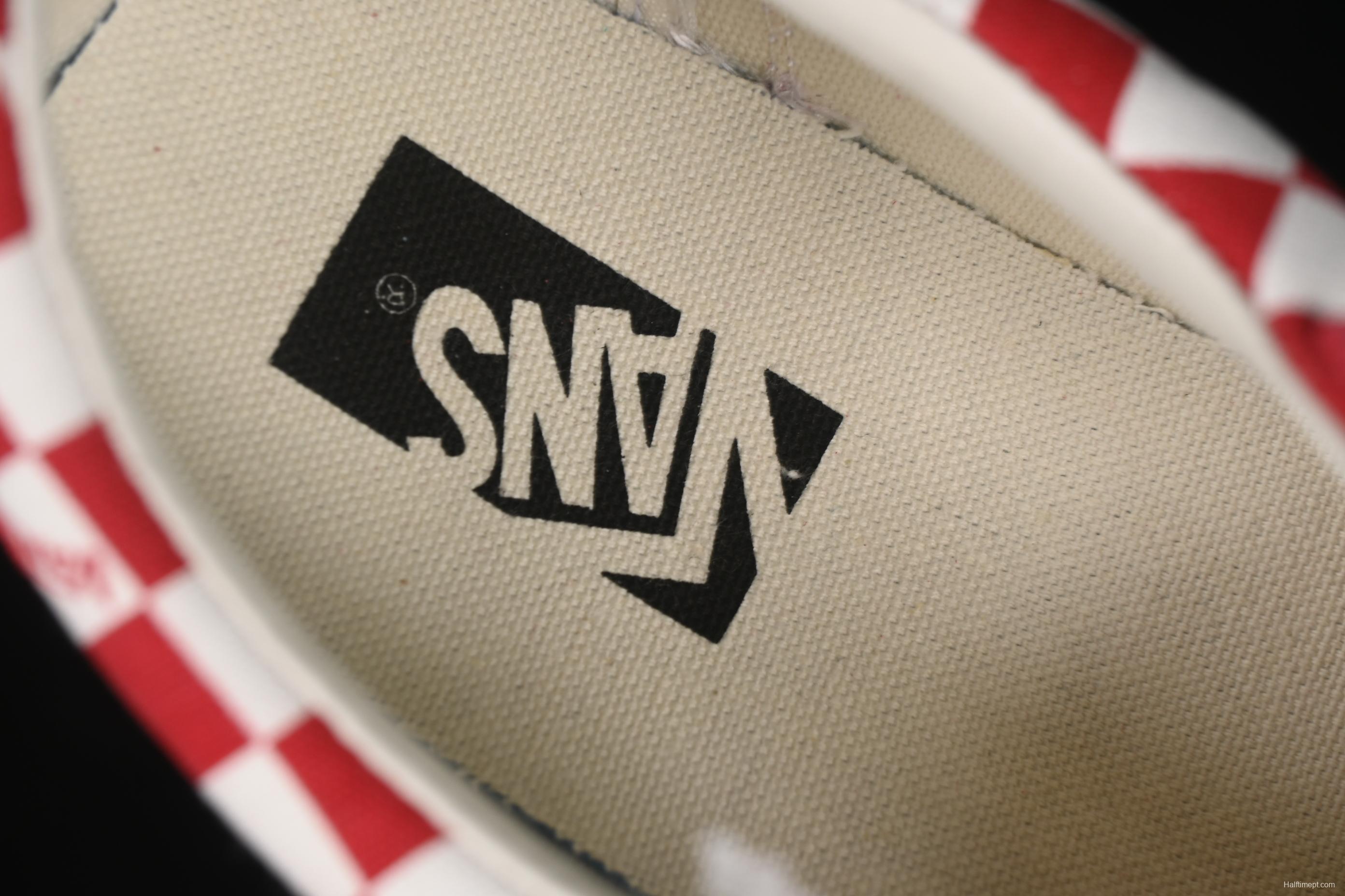 Vans Old Skool 36 LX-BMX Classic Skate Shoes in White Red Checkerboard - VN000D57ERM