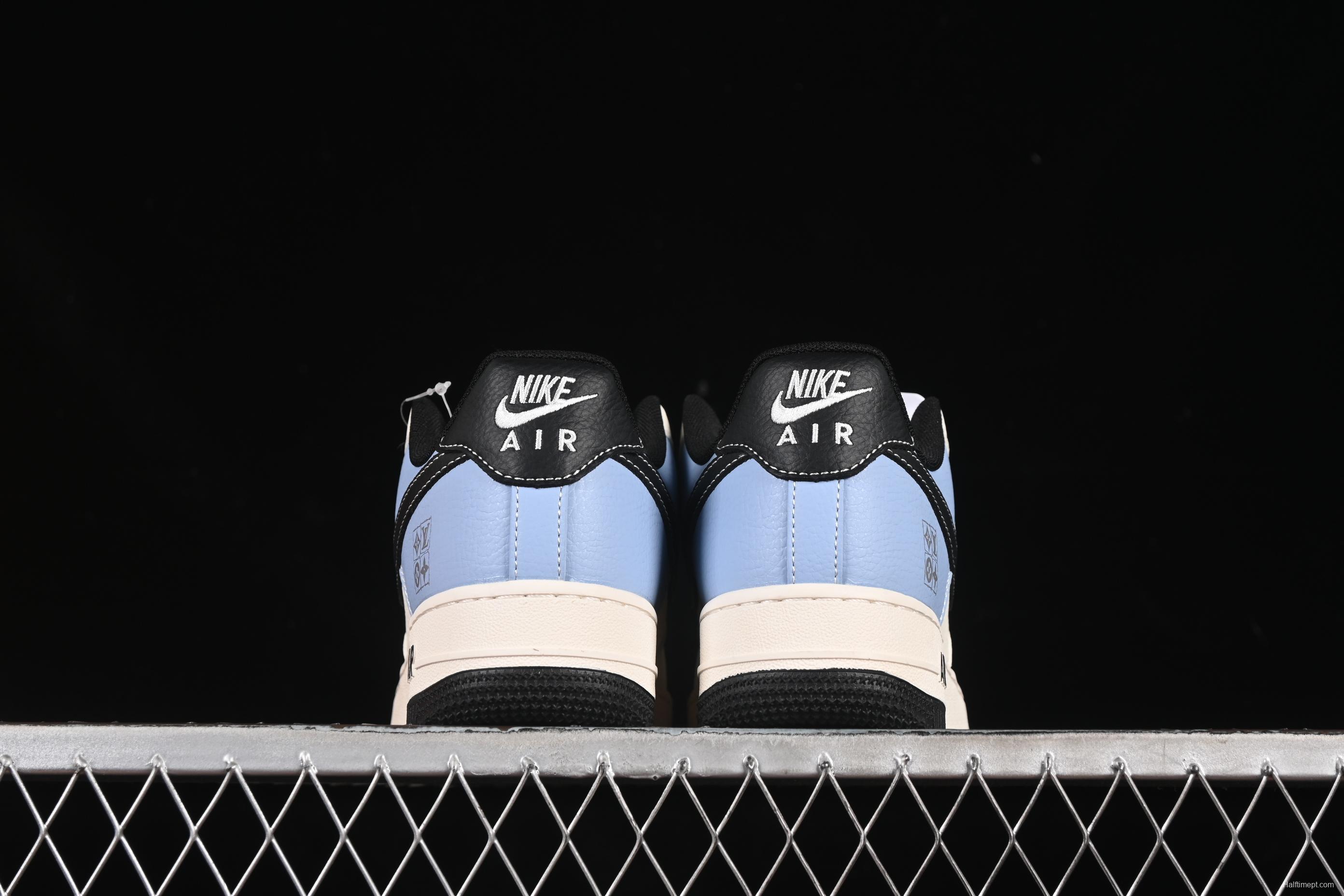 Nike Air Force 1 '07 Low LV Collaboration Black Water Blue Casual Sneakers - JJ2508-712