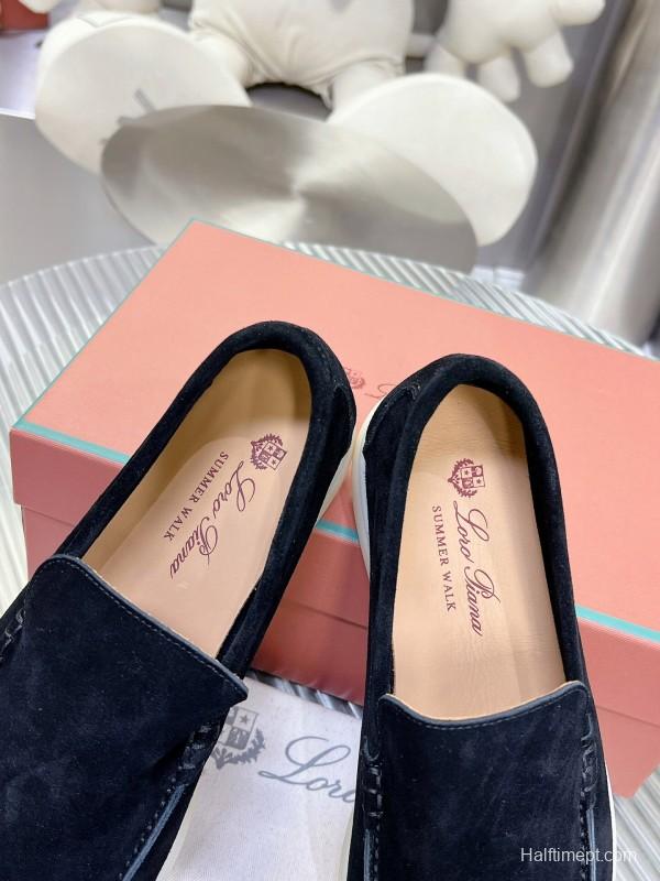 2025 Men LP Black Suede Loafers LY00260