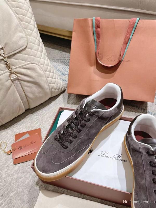 2025 Unisex Le Parmentier Grey Suede Leather Sneakers Top Version LY00320(F)/LY00330(M)