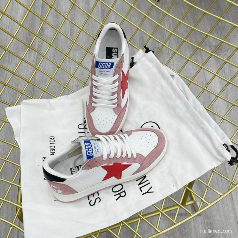 2024 Unisex GGDB White Pink Red Leather Suede Sneakers MJ00260