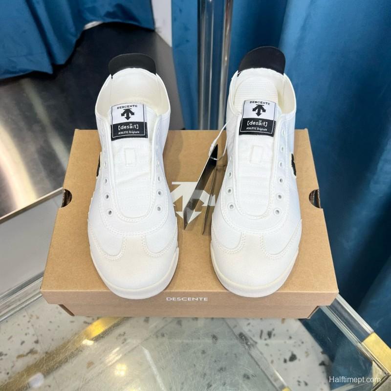 2024 Unisex Descente White Canvas Plimsolls MJ00280