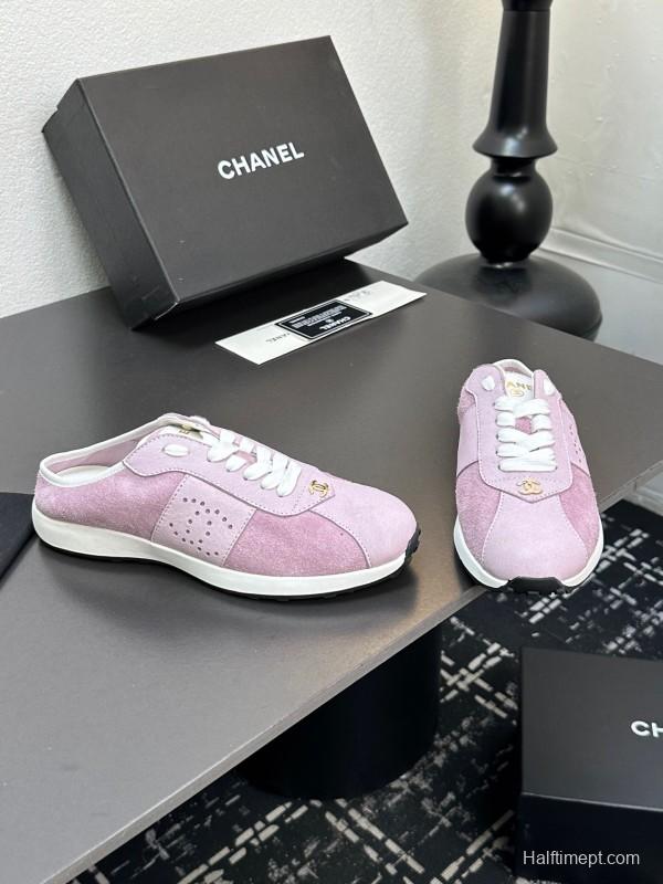 2025 Women CHANEL Pink Suede Casual Sneakers Classic Craftsmanship LY00360(F)