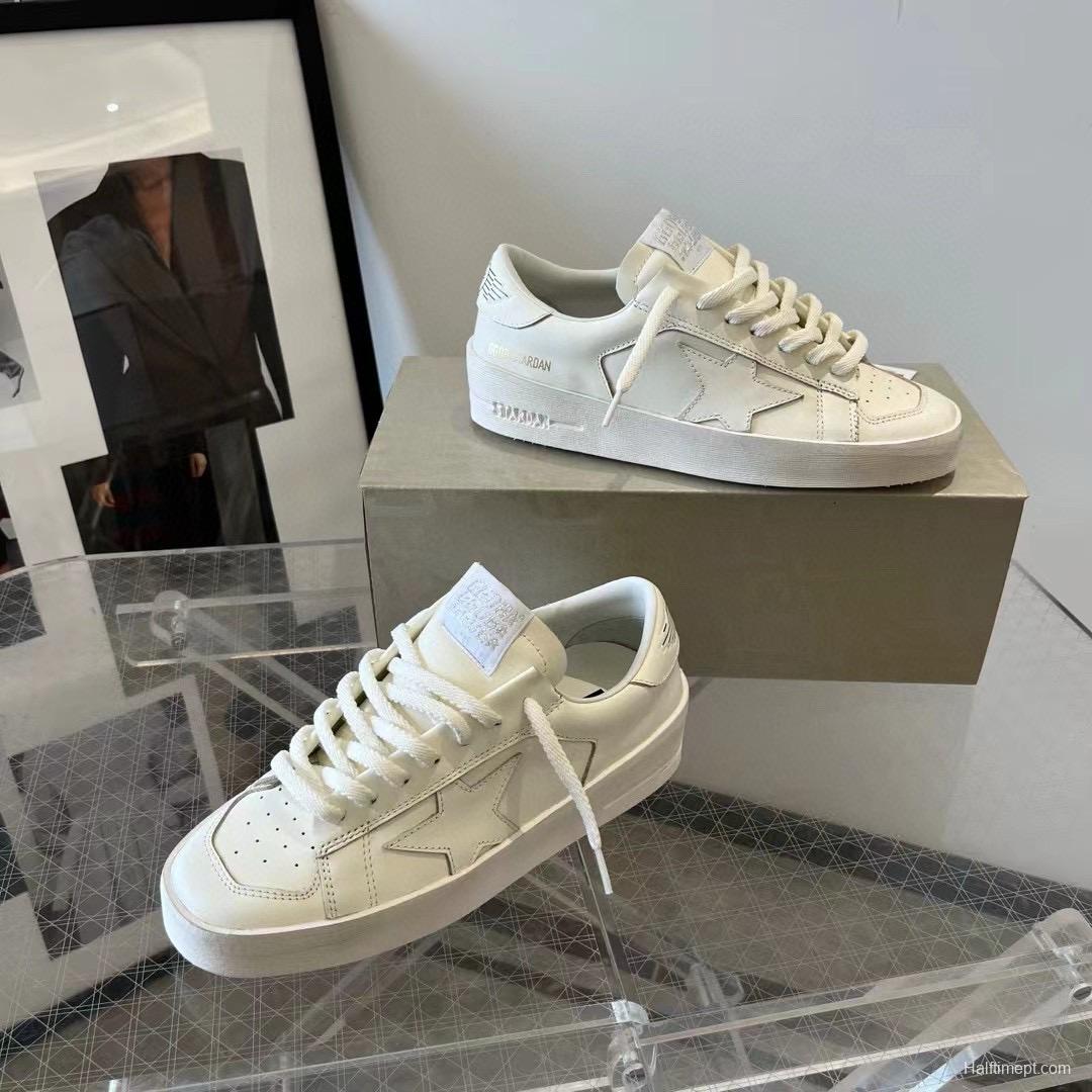 2024 Unisex GGDB White Leather Low Top Sneakers MJ00260