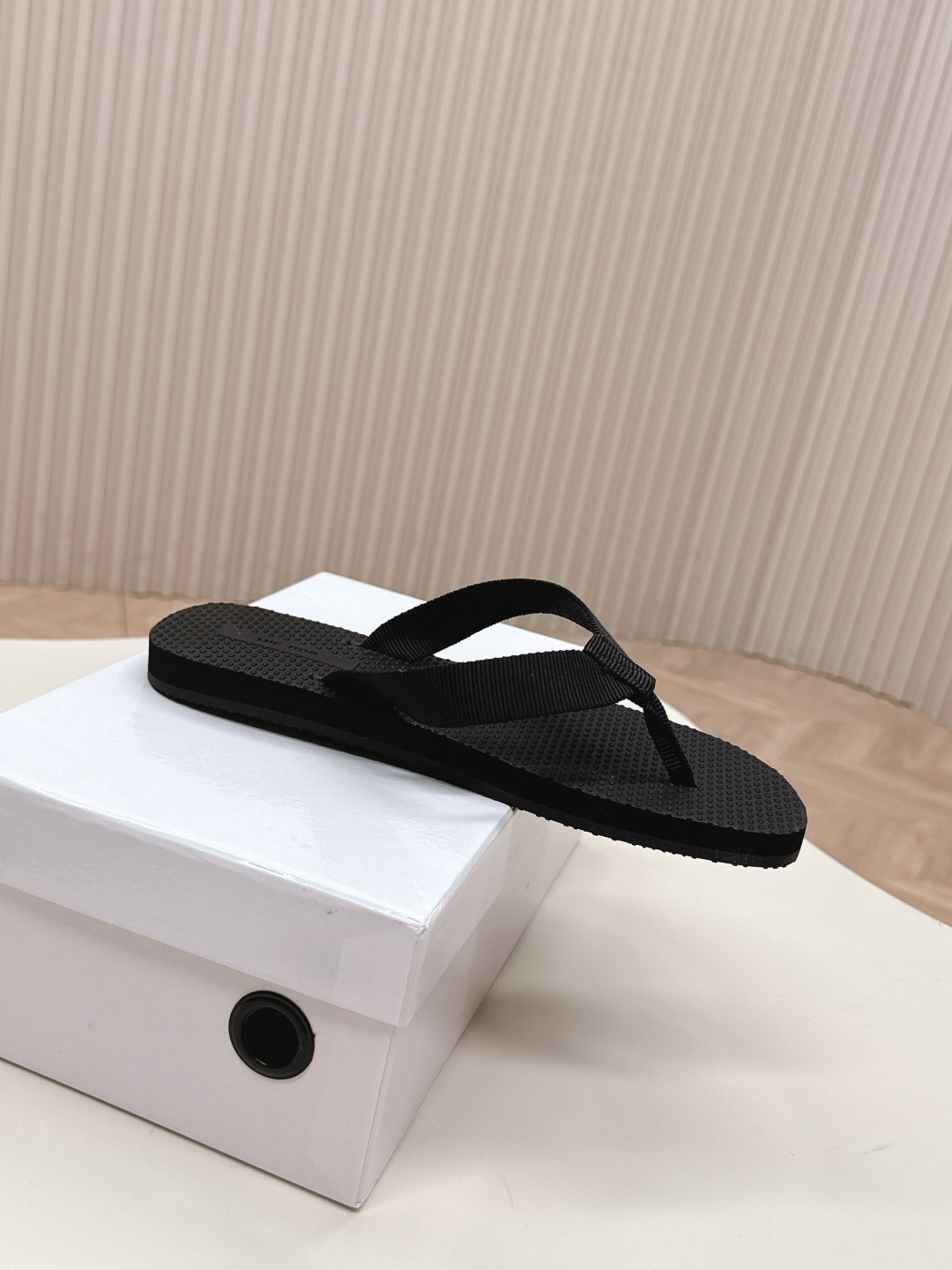 2025 The Row Black Rubber Slippers