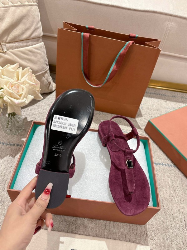 2025 Women LP Purple Suede Sandals