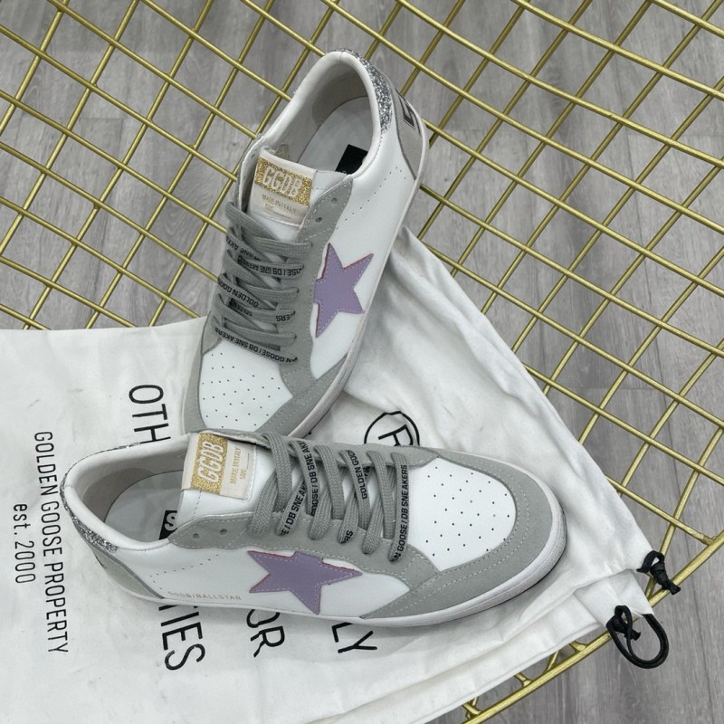 2024 Unisex GGDB White Purple Grey Leather Suede Low Top Sneakers MJ00260