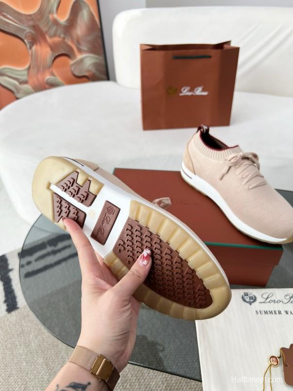 2024 Women Le Parmentier light pink wool knit sneakers MJ00330