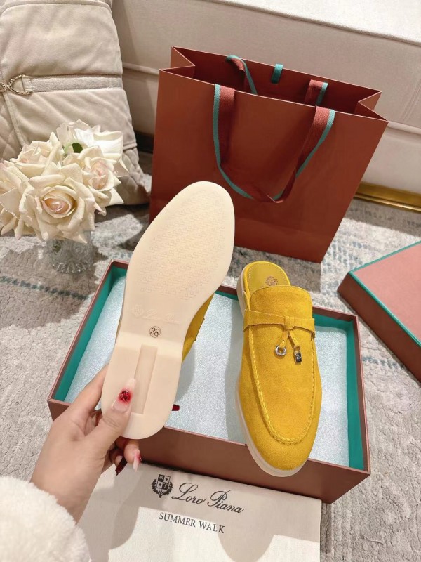 2025 LP Yellow Suede Slippers LY00360