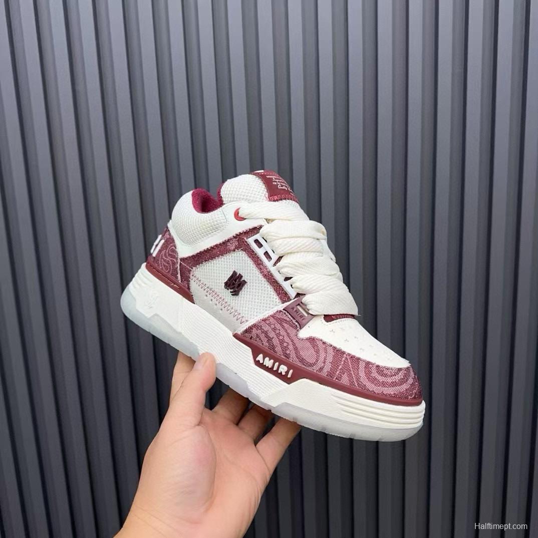 2024 Unisex Amiri White Red Leather Sneaker MJ00360