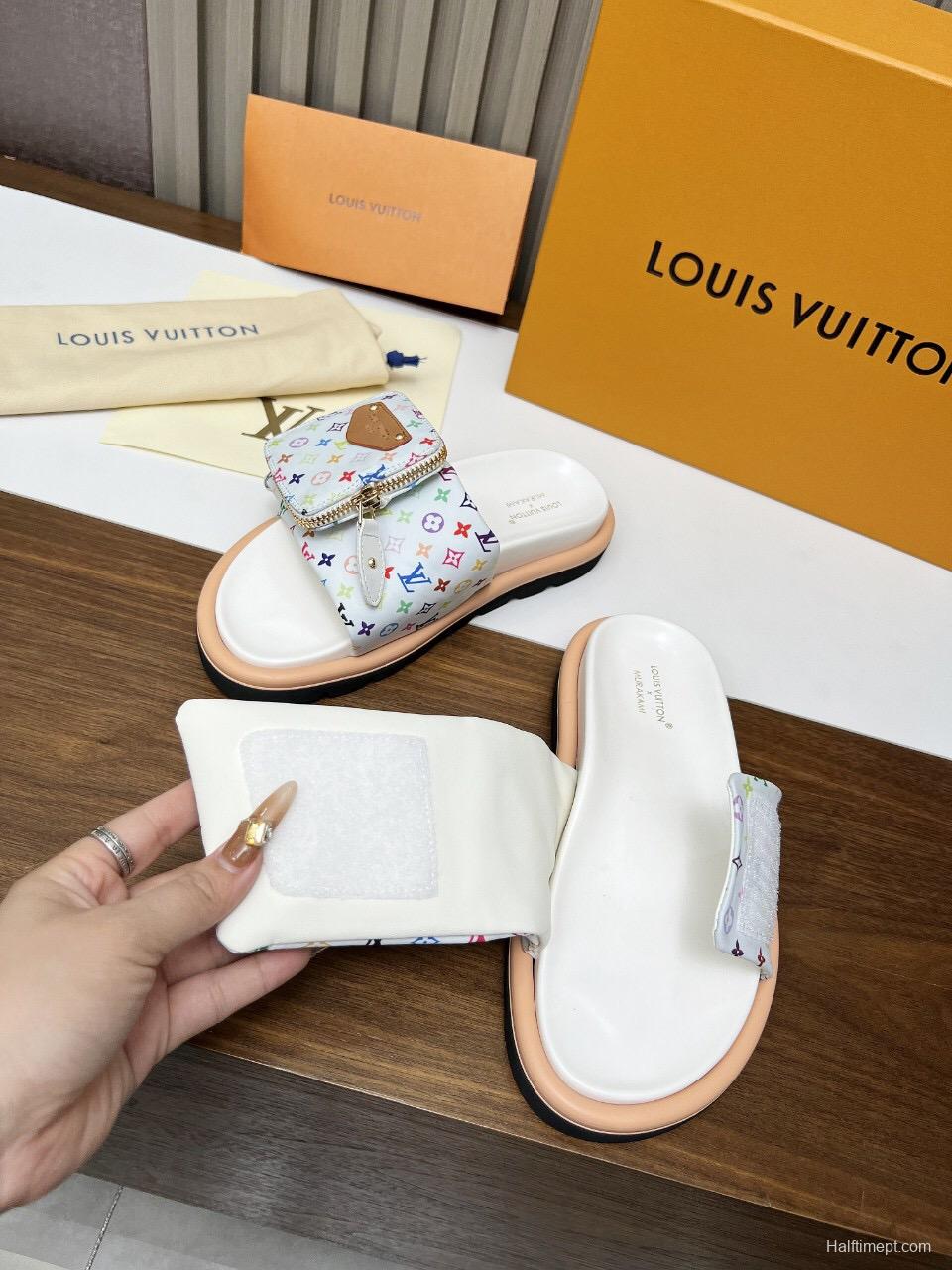 2025 Louis Vuitton Multi Color Canvas Slippers