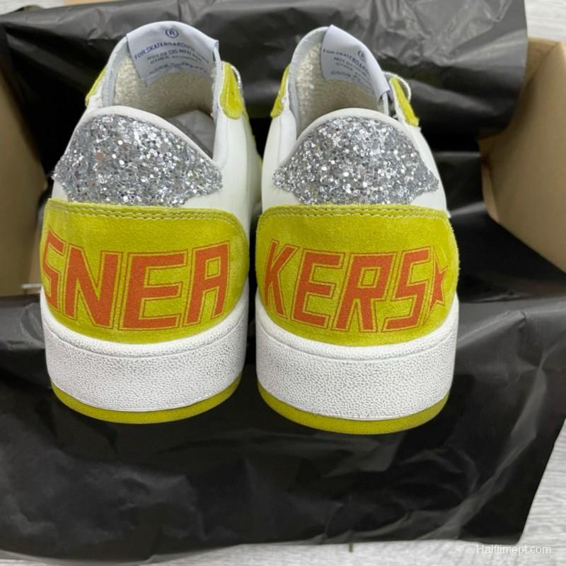 2024 Unisex GGDB White Yellow Suede Leather Sneaker MJ00260