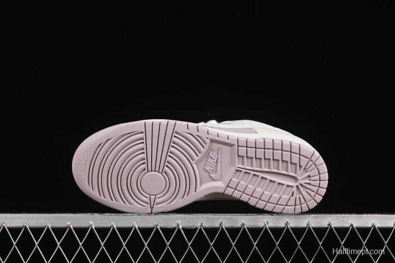 Nike SB Dunk Low White Light Purple Embossed Low-Top Casual Skate Shoes IH0639-011