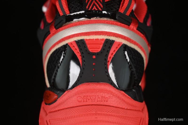 Off-White Be Right Low-Top Lifestyle Casual Shoes in Black Red