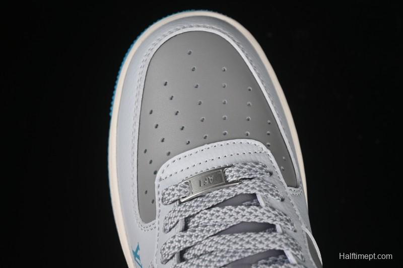 Nike Air Force 1 '07 Low LV Collaboration Gray Blue Sole Casual Sneakers - JJ2508-704
