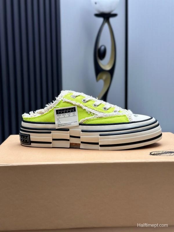 2025 Unisex XVESSEL Yellow White Canvas Plimsolls Vulcanized AS00240