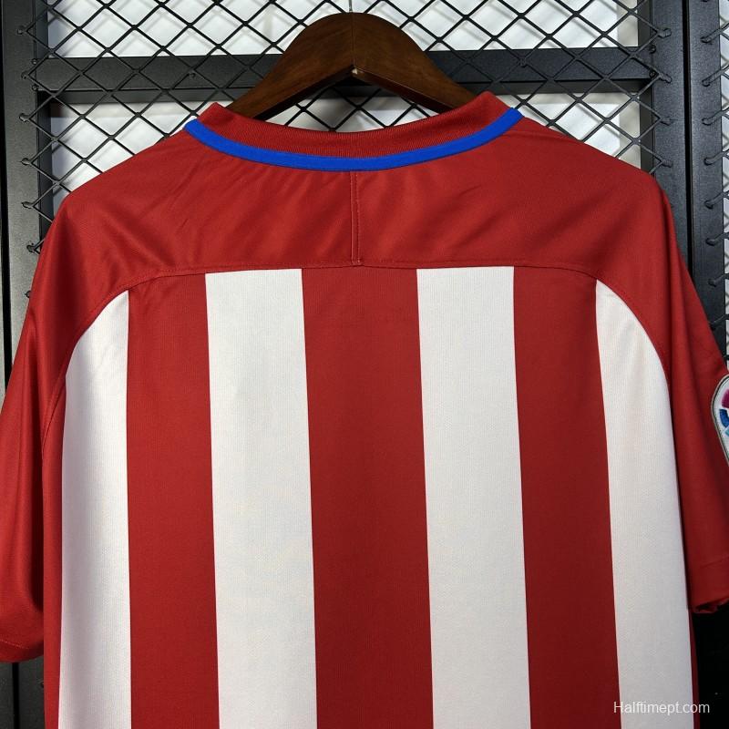 16/17 Retro Atletico Madrid Home Jersey