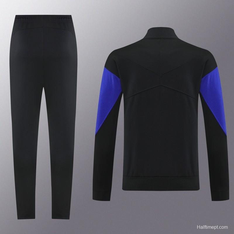 25/26 Barcelona Black/Blue Full Zipper Jacket +Long Pants